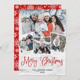 Jul Rustic Birch Bark 4 PHOTO Hälsning Julkort