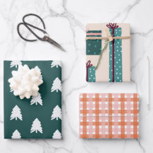 Jul: Rustic Boho Mönster Gift Wrap