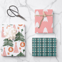 Jul: Rustic Boho Mönster Gift Wrap