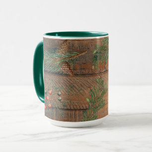Jul Rustic Conifers Gräs Wood Mugg