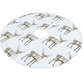 Jul Rustic Hjort Julgransmatta Borstad Polyester
