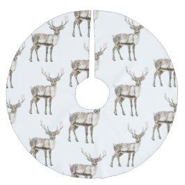 Jul Rustic Hjort Julgransmatta Borstad Polyester