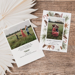 Jul, Rustic Photo Ram Julkort