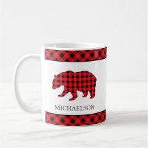 Jul Rustic Red Buffalo Play Bear Silhouette