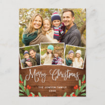 Jul Rustic Wood 4 PHOTO Hälsning Helgdag