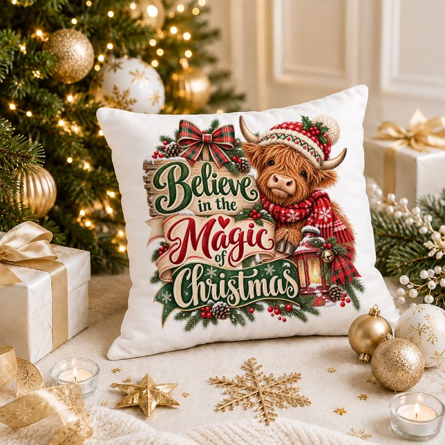 Jul Rustik Röd Grön Citat Kudd Joy Kudde (Christmas Rustic Red Green Quote Throw Pillow Joy)