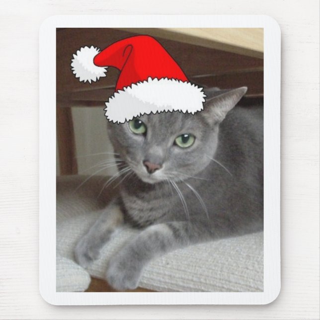 Jul, ryskt blått Grått Cat Musmatta (Framsidan)