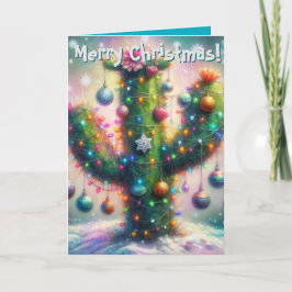 Jul Saguaro Cactus Whimsical jul Kort