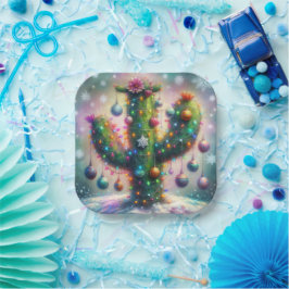 Jul Saguaro Cactus Whimsical Snöflingor
