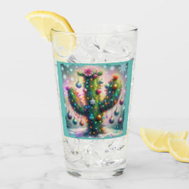 Jul Saguaro Cactus Whimsical Snöflingor Glaskopp