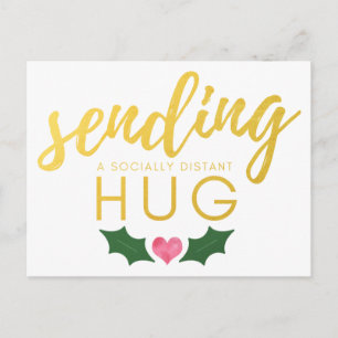 Jul Sändning av socialt avsides Hug Vykort