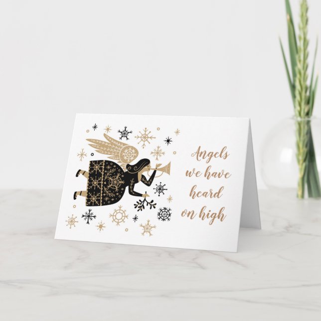 Jul Sång Angel har vi hört på high Holi Helgkort (Framsida)