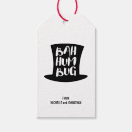 Jul Sång Bah Humbug Helgdag Gift-Märkre Presentetikett