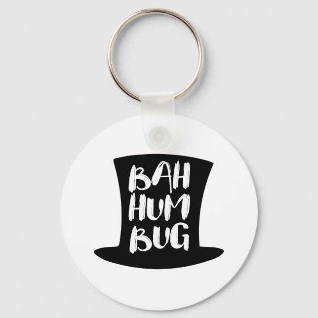 Jul Sång Bah Humbug Helgdag Keychain Nyckelring (Framsida)