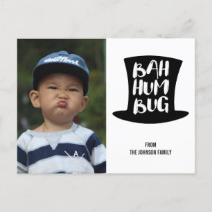 Jul Sång Bah Humbug Helgdag Photo Postcard Helg Vykort