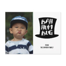 Jul Sång Bah Humbug Helgdag Photo Postcard