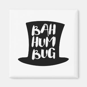 Jul Sång Bah Humbug Helgdag Square Magnet
