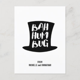 Jul Sång Bah Humbug Helgdag vykort