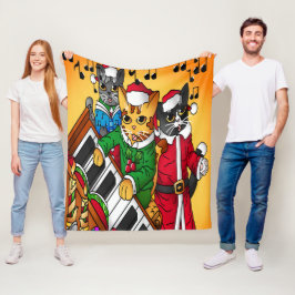 Jul Sång Cats Fleecefilt