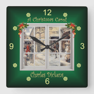 Jul Sång ~ Charles Dickens ~ Fyrkantig Klocka