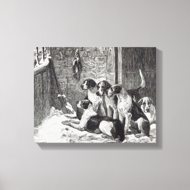 Jul Sång, från "Leisure Hour" 1888 Canvastryck (Framsida)