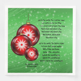 Jul Sång Lyrics Joy to World - Pappersservett