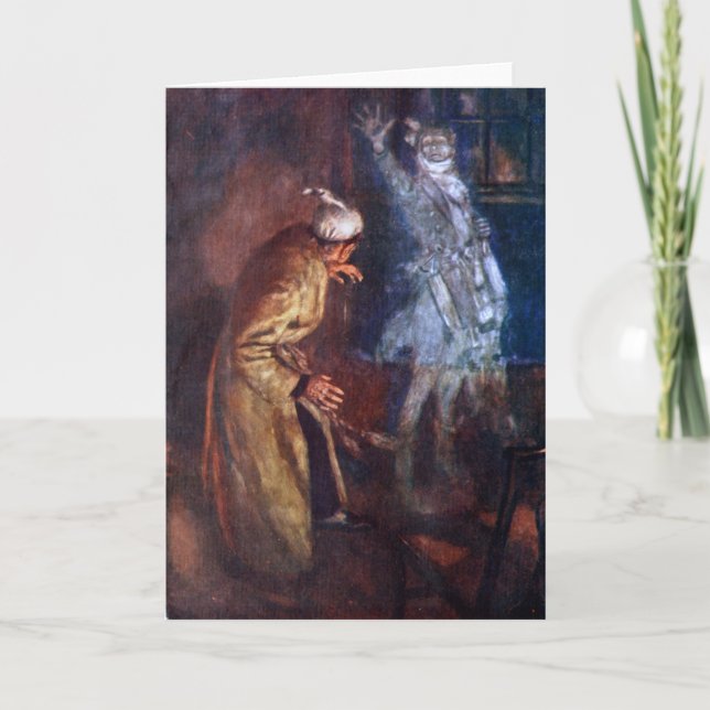 Jul Sång: Marleys Ghost Säsong-kort Tack Kort (Framsida)