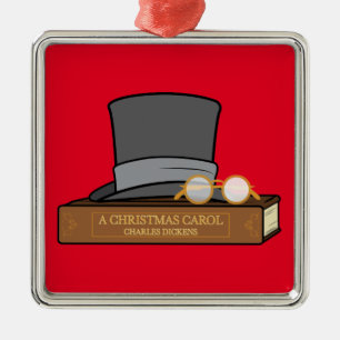 Jul Sång med Top hat keramisk prydnadsföremål Julgransprydnad Metall