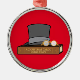 Jul Sång med Top hat keramisk prydnadsföremål Julgransprydnad Metall