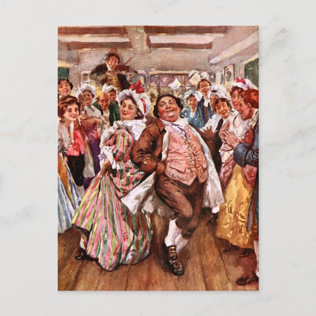 Jul Sång: Mr. & Mrs Fizziwig Vykort (Framsida)