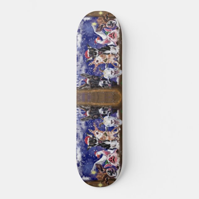 Jul Sång - Party - Lycklig Mini Skateboard Bräda 18,5 Cm (Framsida)