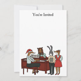 Jul Sång runt Pianoinbjudan Inbjudningar