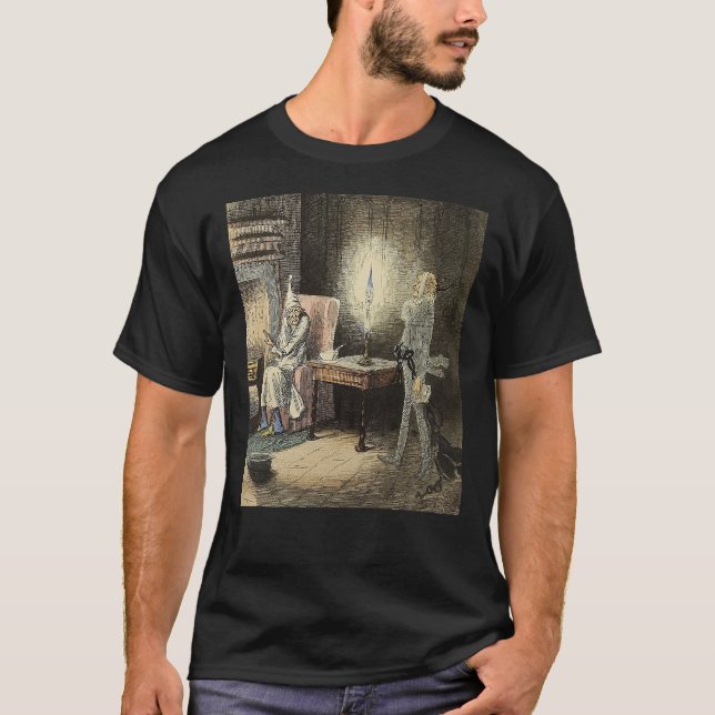 Jul Sång scrooge Jacob Mars Ghost T Shirt (Framsida)