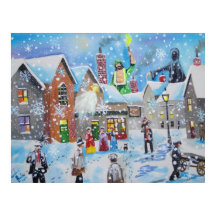 Jul Sång Scrooge och tre spöken