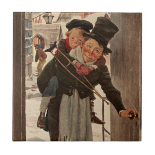 Jul Sång: Tim & Cratchit Kakelplatta