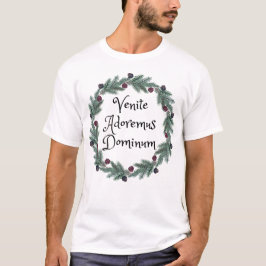 Jul Sång Venite Adoremus Dominum Latin Massa T Shirt