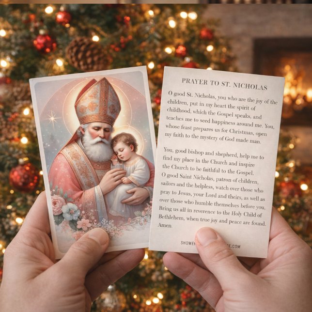 Jul Sankt Nikolaus. Bebådelsedagen för Jesusbarnet Visitkort (Skapare uppladdad)