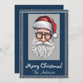 Jul Santa 7 God Jul! Julkort Inbjudningar