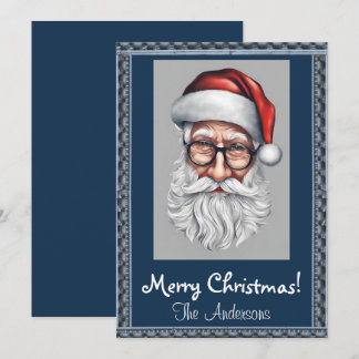 Jul Santa 7 God Jul! Julkort Inbjudningar