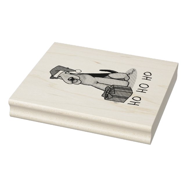 Jul Santa Airedale Terrier HO HO HO Cute Stämpel (Stämpel)