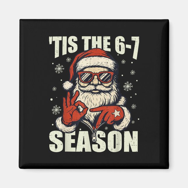 Jul Santa Är Årstiden 67 Meme Nummer Sex  Magnet (Framsidan)