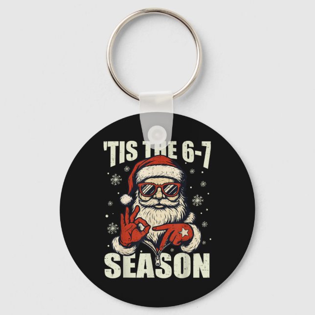 Jul Santa Är Årstiden 67 Meme Nummer Sex  Nyckelring (Framsida)