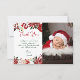 Jul Santa Baby Baby Shower Tack Kort