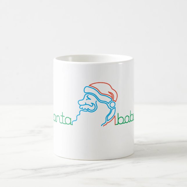 Jul Santa Baby Hjärtklappning 11 oz Kaffemugg (Center)