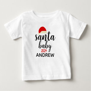 Jul Santa Baby Photo Personalize Namn T Shirt