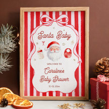 Jul Santa Baby Shower Flickor Välkommen
