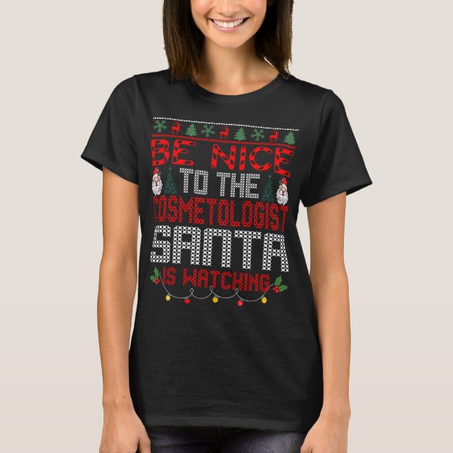 Jul Santa Claus Kosmetolog Present  T Shirt (Framsida)