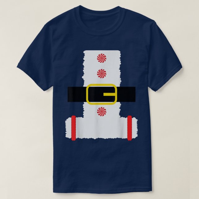 Jul Santa Claus Kostym Pepparmynta Godis Kul T Shirt (Design framsida)