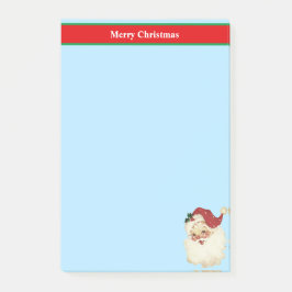 Jul Santa Claus på ljusblå Post-it Block