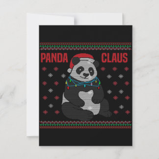 Jul Santa Claus Pand| Förtjusande Panda Design Inbjudningar